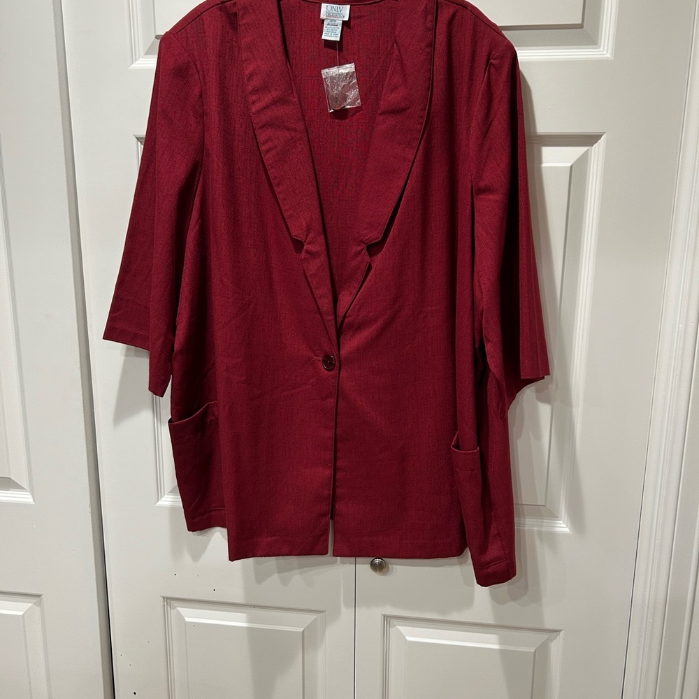 Elegant Burgundy Blazer